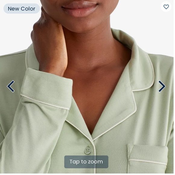 TENCEL™ Modal Jersey Knit Long-Sleeve Button-Down PJ Set, The Company Store, XXL - Picture 5 of 5